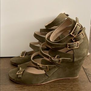 Chloe green suede Zarina heels - size 40